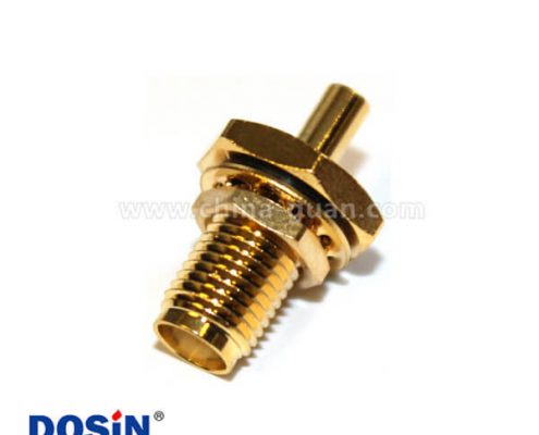 sma直式穿墻焊接母頭防水同軸連接器線纜UT085