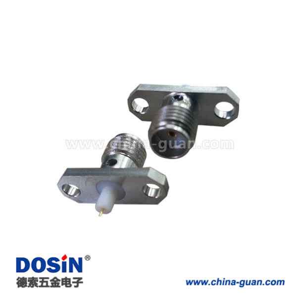 sma直式法蘭盤(pán)射頻同軸連接器有線電視頭母頭