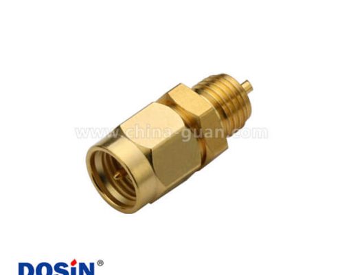 SMA鍍金直式穿墻公頭連接器面板安裝有線電視頭