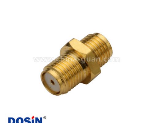 SMA鍍金直式母頭轉(zhuǎn)母頭穿墻式面板安裝電視線SMA接頭