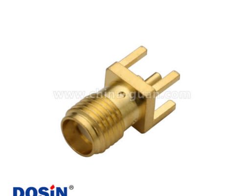 SMA接頭直式穿孔鍍金母頭插座50歐姆面板安裝