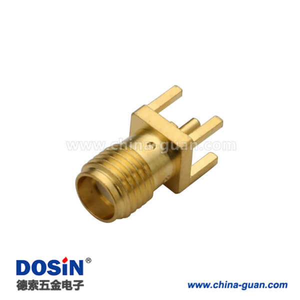 SMA接頭直式穿孔鍍金母頭插座50歐姆面板安裝