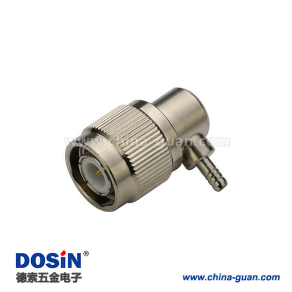 DOSIN-802-1015 tnc連接器彎式壓接公頭接線RG316同軸線纜