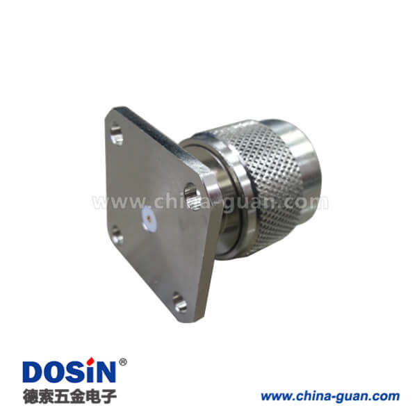 n頭直式公頭法蘭盤型4孔射頻同軸連接器