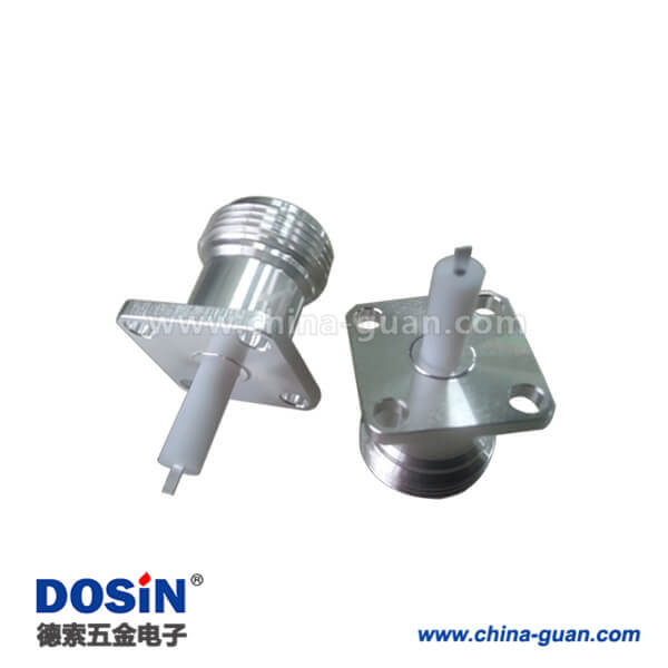 n頭母頭有線電視連接頭4孔法蘭盤方板連接器