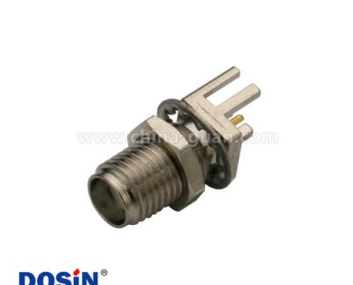 SMA前鎖穿墻面板安裝母座接頭插座pcb板緣表貼式