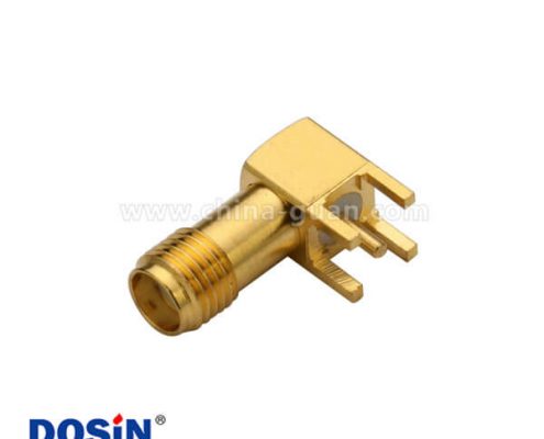 SMA彎式母接頭pcb插板連接器