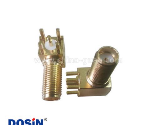 SMA接頭90度加長彎式母頭接pcb板插座