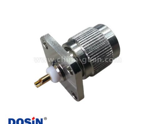 tnc焊接直式公頭4孔方形法蘭盤面板安裝