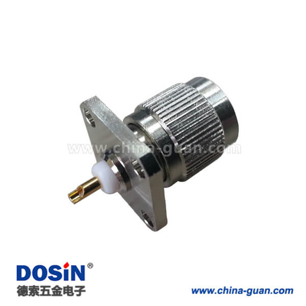 tnc焊接直式公頭4孔方形法蘭盤(pán)面板安裝