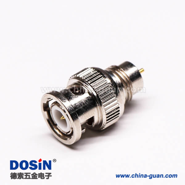 bnc同軸連接器公頭壓鑄成型直式帶花紋接線