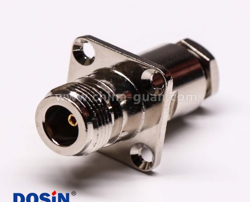 N型母頭直式四孔法蘭螺母鎖緊接式接線