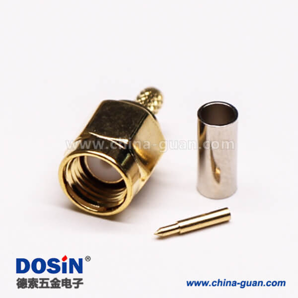 SMA公頭接線(xiàn)直式180度壓接接同軸線(xiàn)纜