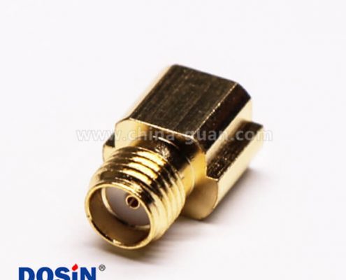 SMA母座直式沉板式接PCB板鍍金