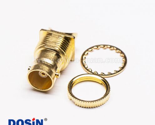 bnc鍍金母頭直式邊緣卡板接PCB板