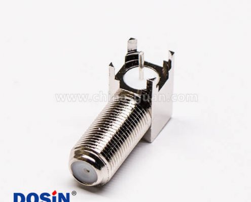 f接頭穿墻安裝母頭彎式插孔PCB板