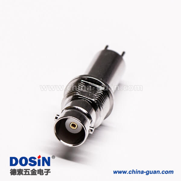 5 bnc接頭pcb封裝母頭直式加長插孔板裝