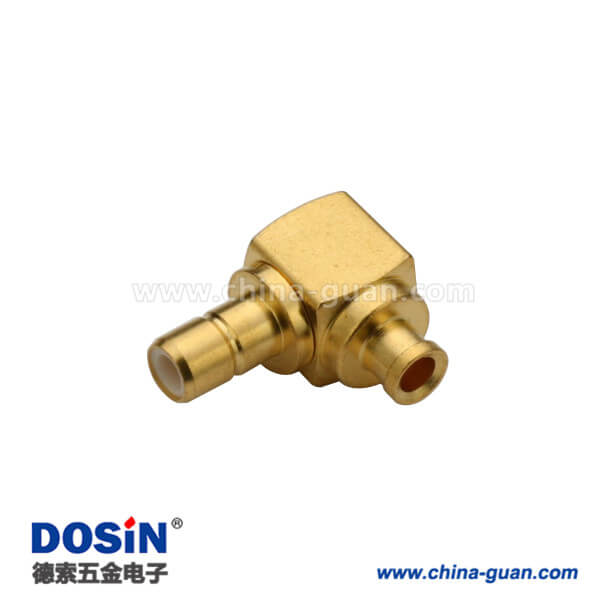 smb鍍金彎式射頻同軸連接器焊接線纜UT085