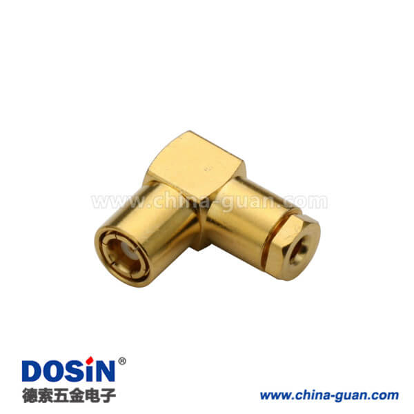 smb彎式螺母鎖緊連接器公頭接線RG178