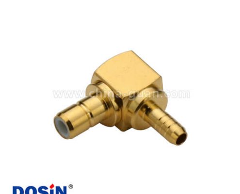 smb連接器母頭有線電視連接頭彎式壓接式線纜RG316