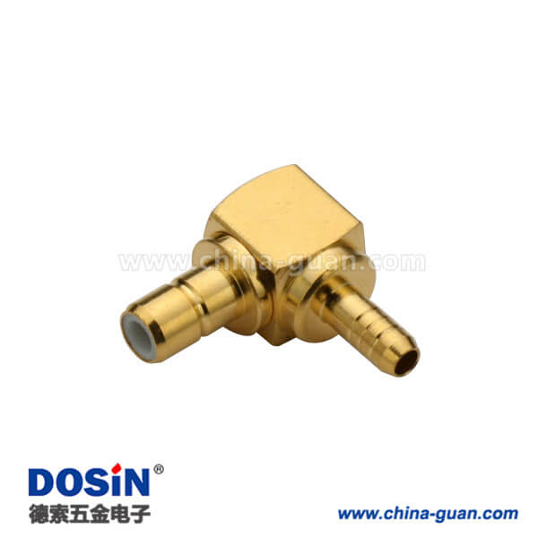 smb連接器母頭有線電視連接頭彎式壓接式線纜RG316