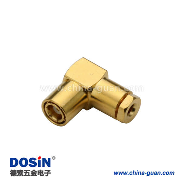 smb連接器有線電視接頭螺母鎖緊彎式公頭線纜RG316