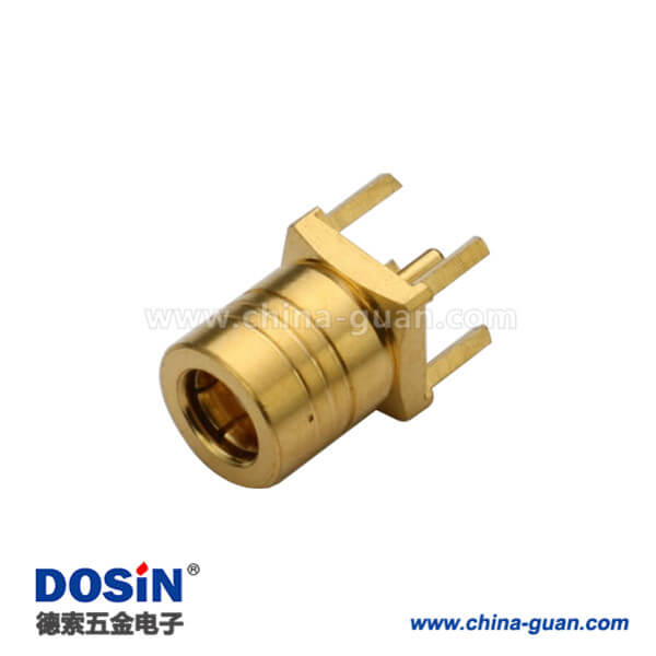 smb鍍金直插式公頭pcb射頻連接器電路板
