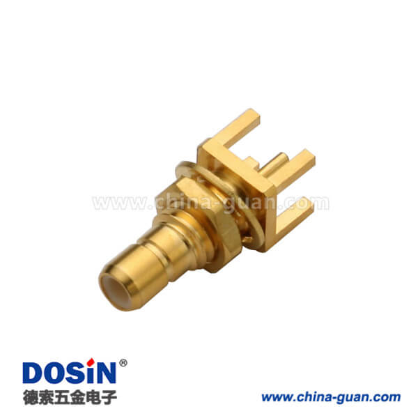 smb母頭鍍金穿墻接pcb板連接器