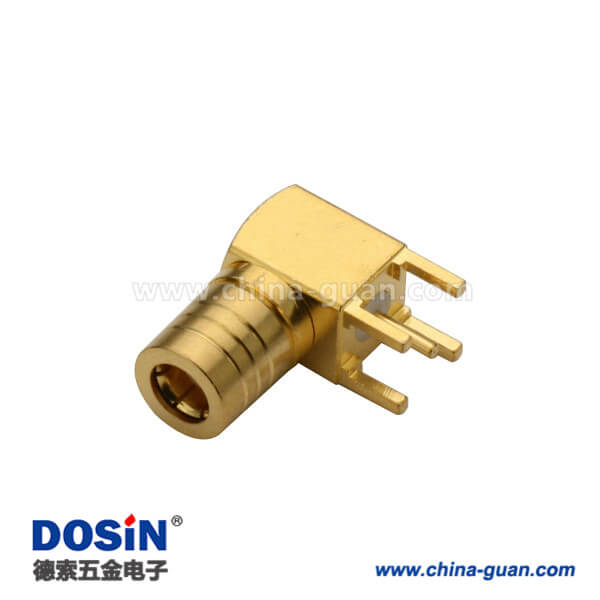 彎插smb公頭接pcb板連接器鍍金