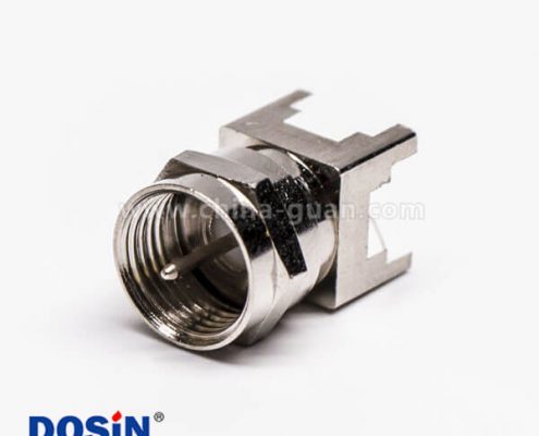 F公頭螺紋連接器直式插孔接PCB板