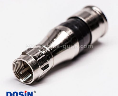 RG11 F接頭擠壓式同軸連接器公頭線纜接頭