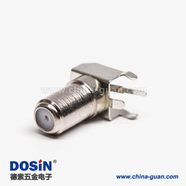 F頭插座彎式螺紋連接器插孔接PCB板