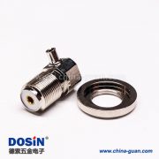 uhf彎式接頭母頭前鎖板端穿墻UHF-SL16-KW33