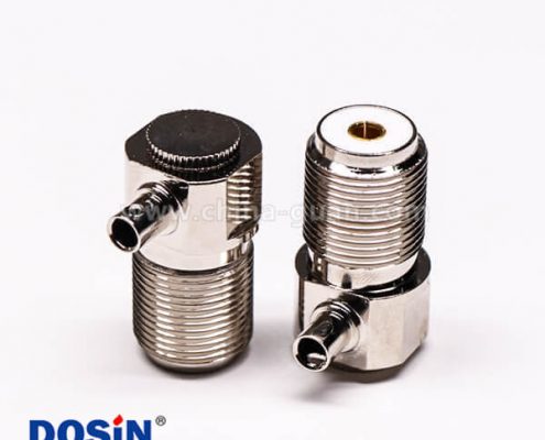 uhf彎式接頭母頭前鎖板端穿墻UHF-SL16-KW33