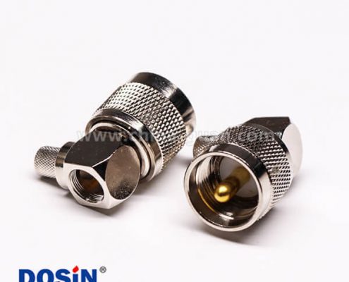 uhf射頻同軸連接器UHF-C-JW-5公頭彎式壓接線端