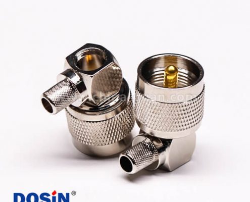 uhf射頻同軸連接器UHF-C-JW-5公頭彎式壓接線端