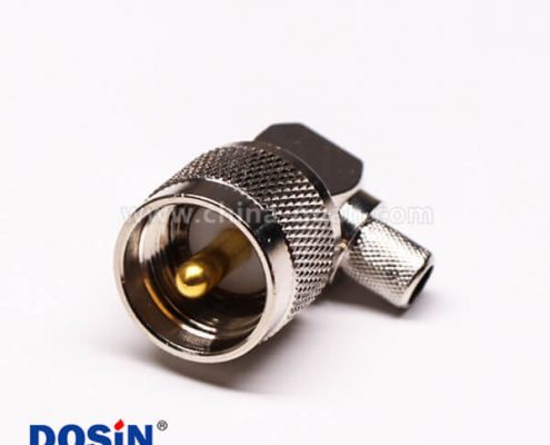 uhf射頻同軸連接器UHF-C-JW-5公頭彎式壓接線端