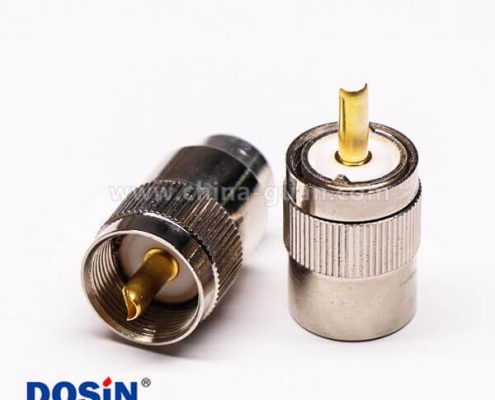 uhf公頭同軸線纜螺母鎖緊帶滾花紋