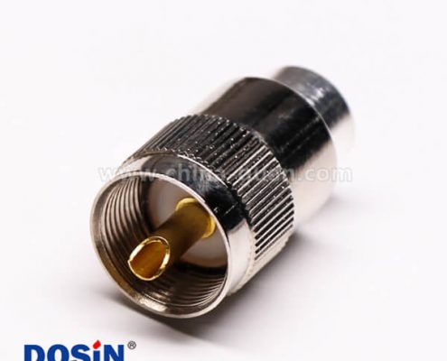 uhf公頭同軸線纜螺母鎖緊帶滾花紋