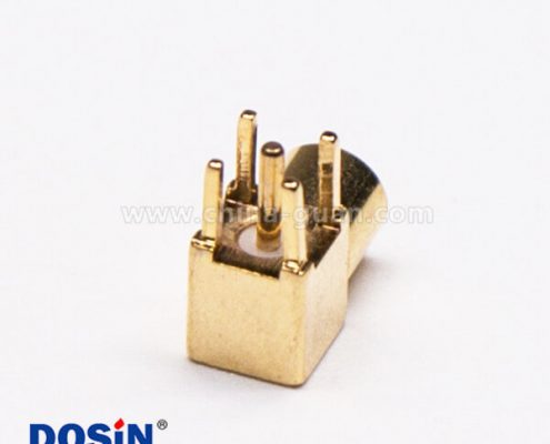 2-1 MMCX接口母頭彎式90度插孔接PCB板