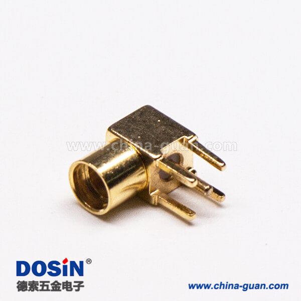 2-2 MMCX接口母頭彎式90度插孔接PCB板