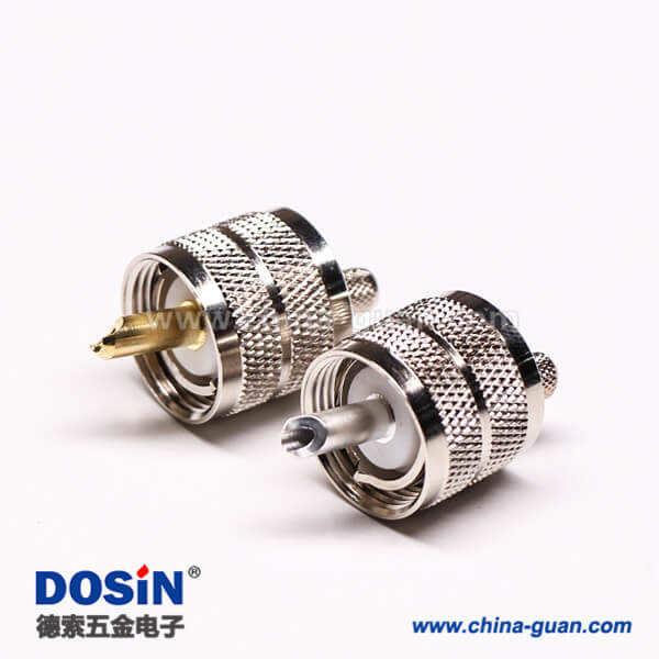 2-3 uhf連接器公頭直式壓接式UHF-C-J5接線(xiàn)