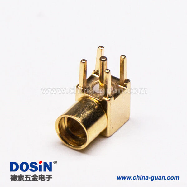 2 MMCX接口母頭彎式90度插孔接PCB板