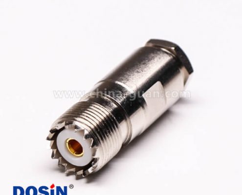 uhf同軸線纜UHF-K5直式母頭螺母鎖緊