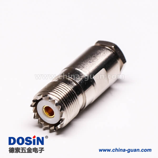 uhf同軸線纜UHF-K5直式母頭螺母鎖緊