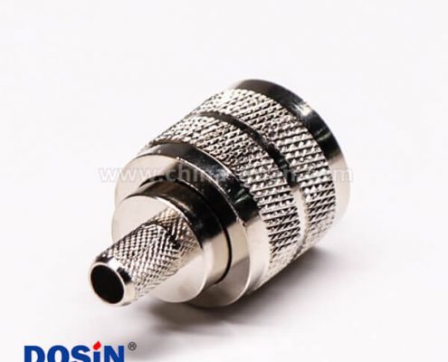 uhf型射頻同軸連接器公頭壓接針鍍銀直式線端