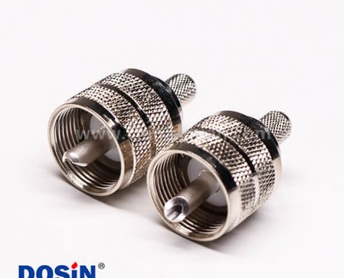 uhf型射頻同軸連接器公頭壓接針鍍銀直式線端