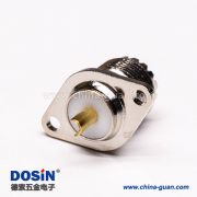 菱型連接器uhf母頭焊接直式法蘭安裝UHF-KF