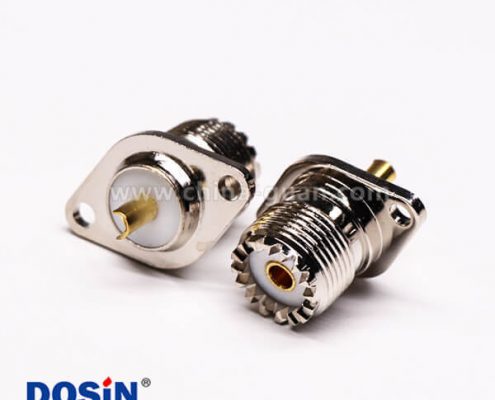 菱型連接器uhf母頭焊接直式法蘭安裝UHF-KF