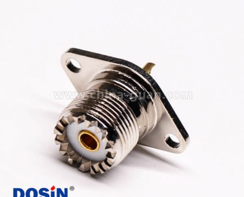 菱型連接器uhf母頭焊接直式法蘭安裝UHF-KF